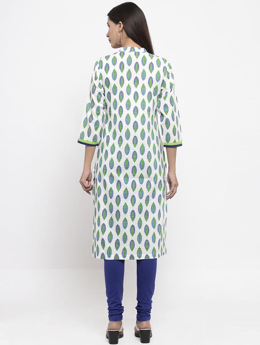 printed straight kurta - 17443101 - Zoom Image - 3