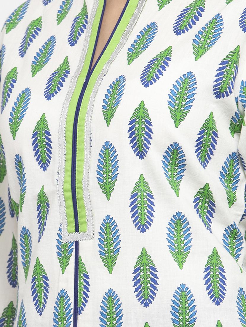 printed straight kurta - 17443101 - Zoom Image - 4