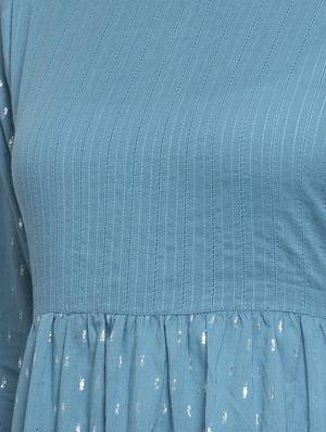 solid tiered flared kurta - 17443103 - Standard Image - 4