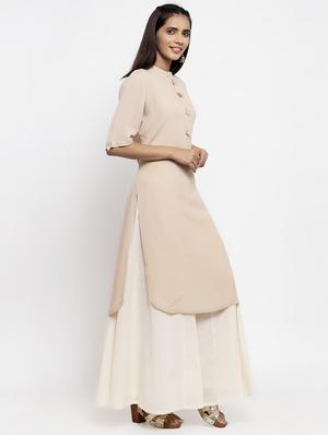 solid straight kurta - 17443124 - Standard Image - 2