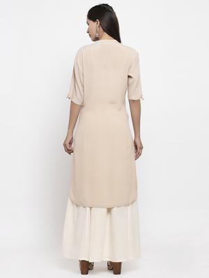 solid straight kurta - 17443124 - Standard Image - 3