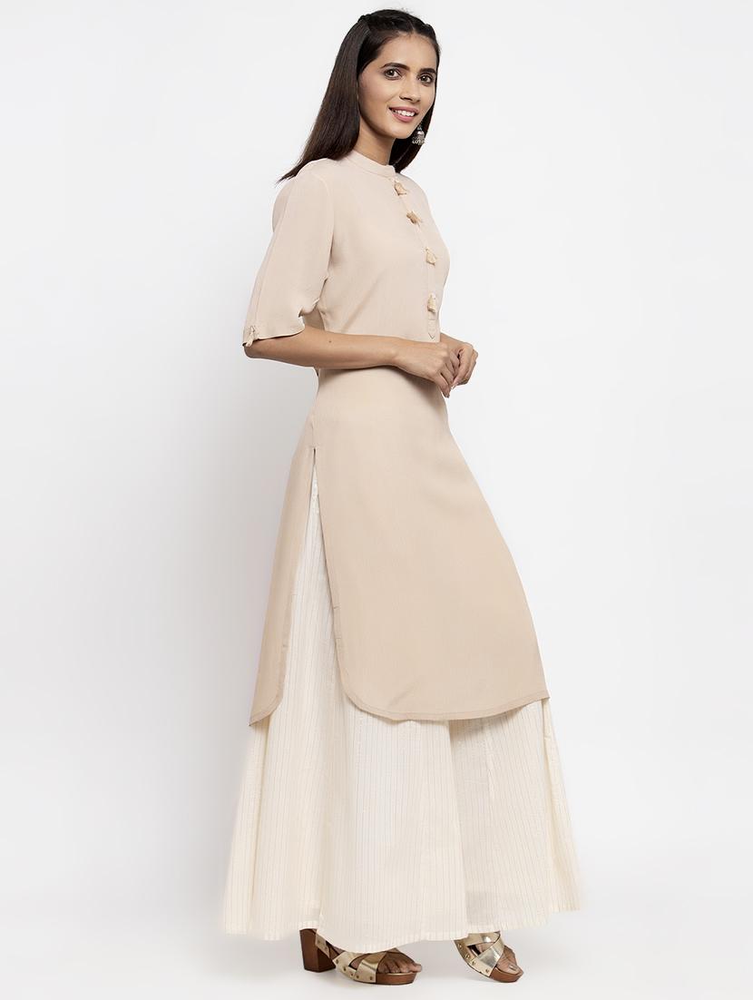 solid straight kurta - 17443124 - Zoom Image - 2