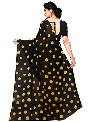 polka dot printed saree with blouse - 17443846 - Standard Image - 2