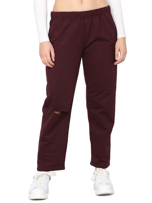 knee slit fleece jogger - 17443857 - Standard Image - 1