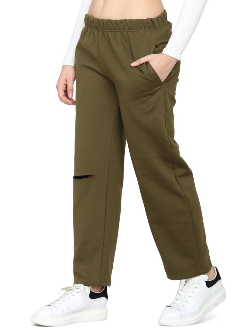 knee slit fleece trouser - 17443858 - Zoom Image - 2