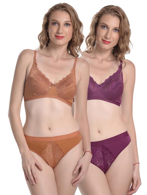 set of 2 lace detail bra - 17444148 - Standard Image - 1