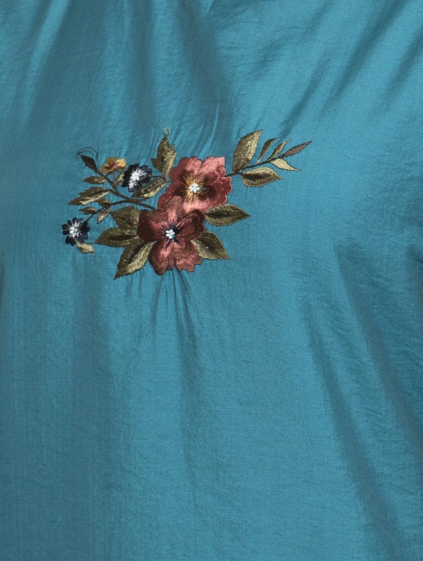 round neck embroidered tunic - 17444295 - Zoom Image - 5