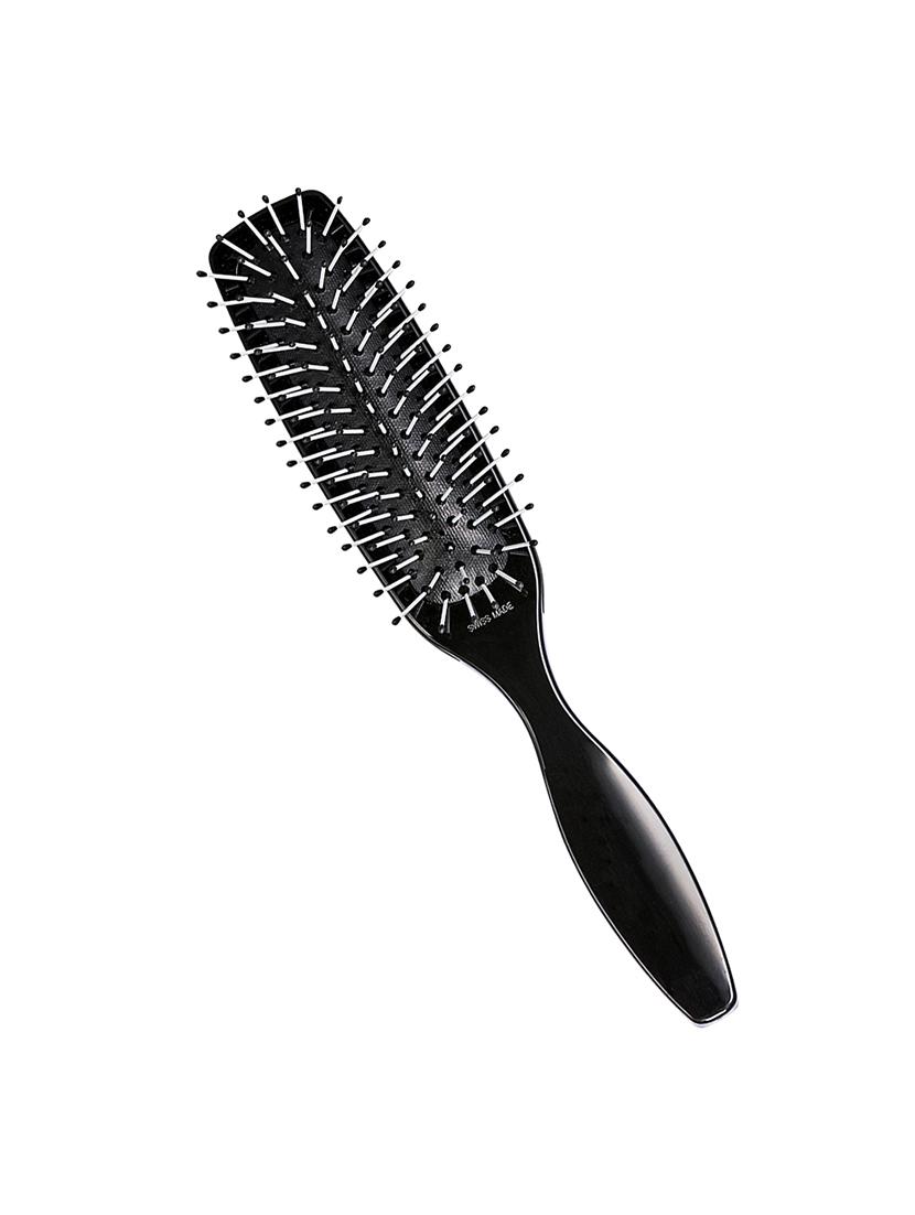 trisa from switerlzand with rubber cushion brush, soft bristles, promotes hair loss, relieve blood circulation,(black) - 17444341 - Zoom Image - 1