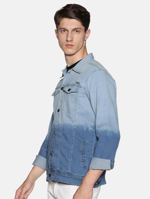 blue ombre denim jacket - 17444367 - Standard Image - 2