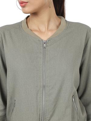 zip up bomber jacket - 17444392 - Standard Image - 5