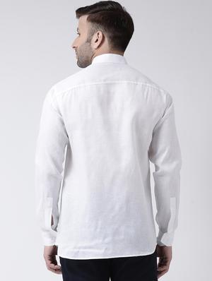 white solid casual shirt - 17445259 - Standard Image - 3