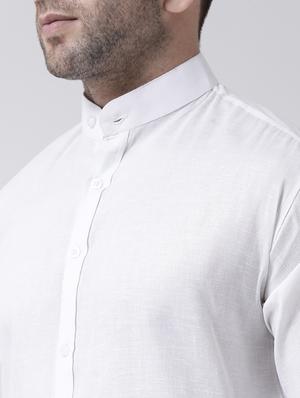 white solid casual shirt - 17445259 - Standard Image - 5