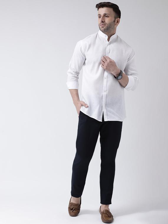 white solid casual shirt - 17445259 - Zoom Image - 4