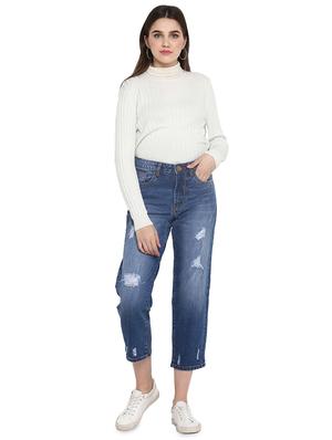 high rise distressed jean - 17445304 - Standard Image - 4