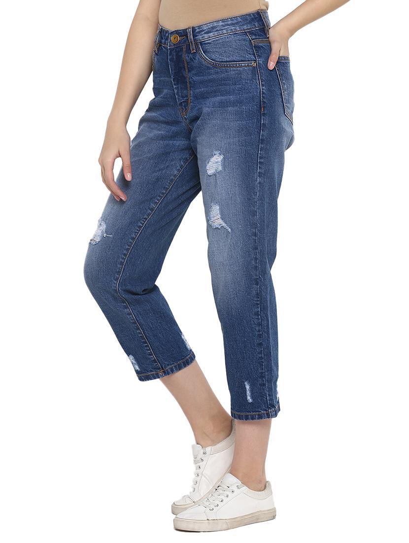 high rise distressed jean - 17445304 - Zoom Image - 2