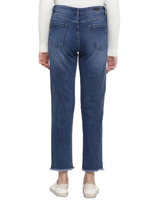 high rise frayed hem jean - 17445307 - Standard Image - 3