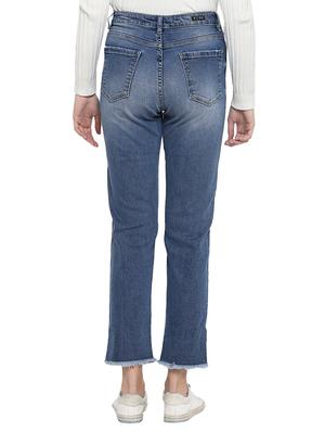 high rise frayed hem jean - 17445308 - Standard Image - 3
