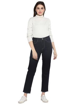 high rise solid jeans - 17445310 - Standard Image - 4