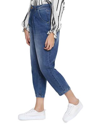 high rise stone washed jeans - 17445314 - Standard Image - 2