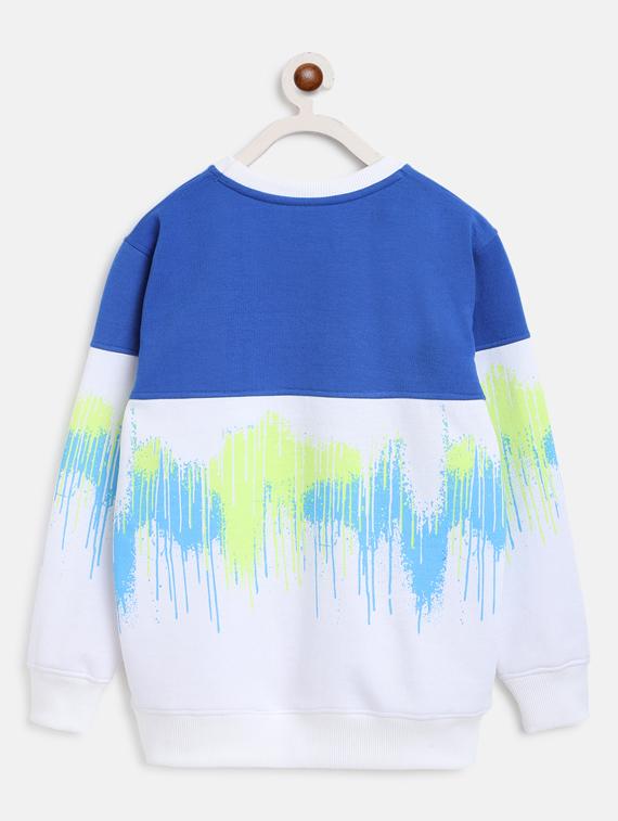 blue fleece cotton sweatshirt - 17447111 - Zoom Image - 2