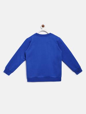 blue fleece cotton sweatshirt - 17447116 - Standard Image - 2
