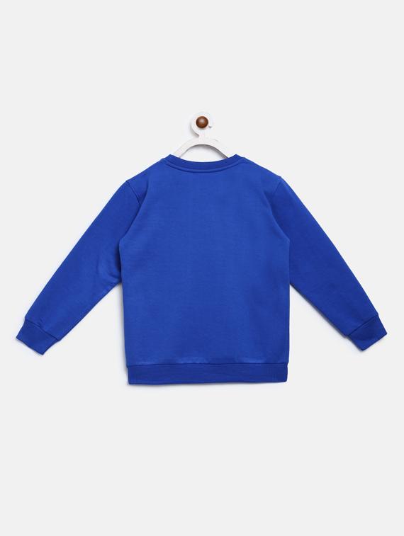 blue fleece cotton sweatshirt - 17447116 - Zoom Image - 2