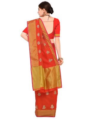 self design embroidered saree with blouse - 17448716 - Standard Image - 2
