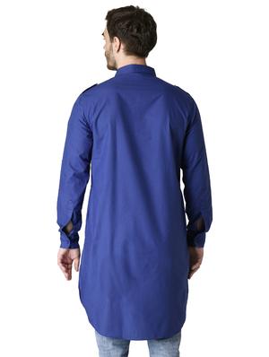 white solid pathani kurta - 17449047 - Standard Image - 3