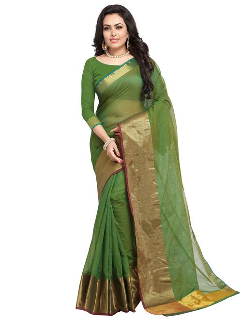 self design kota doria saree with blouse - 17449624 - Very Small Image - 1