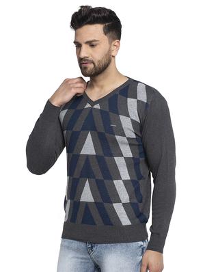 grey printed pullover - 17449992 - Standard Image - 2