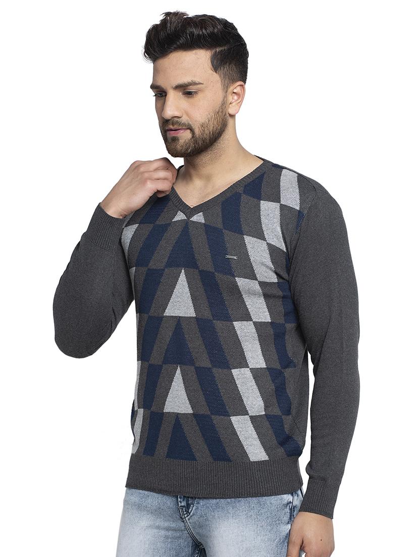 grey printed pullover - 17449992 - Zoom Image - 2