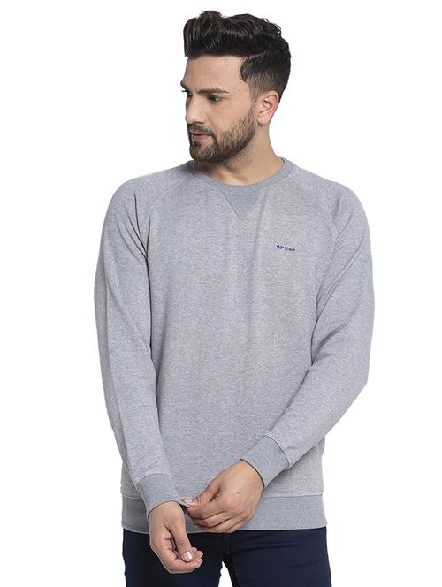 grey solid sweatshirt - 17450029 - Standard Image - 1