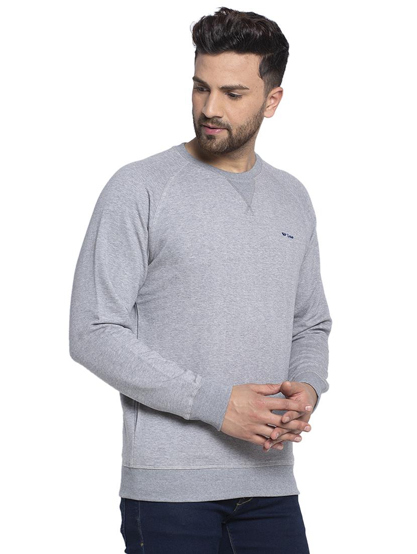 grey solid sweatshirt - 17450029 - Zoom Image - 2