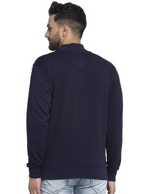 navy blue solid sweatshirt - 17450044 - Standard Image - 3