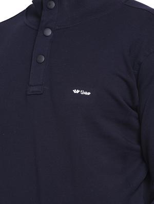 navy blue solid sweatshirt - 17450044 - Standard Image - 5