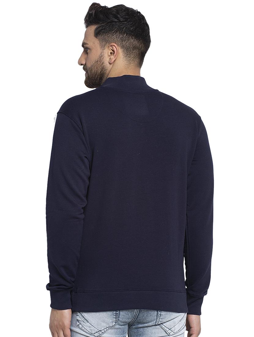 navy blue solid sweatshirt - 17450044 - Zoom Image - 3