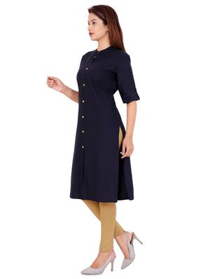 solid straight kurta - 17450178 - Standard Image - 2