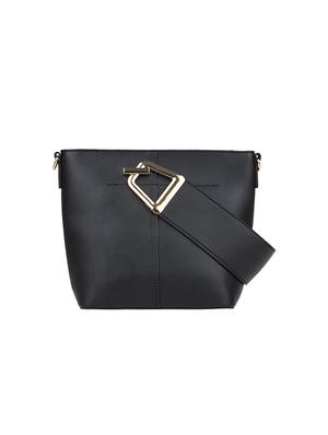 black leatherette (pu) regular handbag - 17451067 - Standard Image - 2