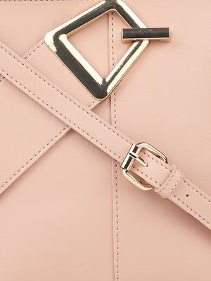 pink leatherette (pu) regular handbag - 17451068 - Standard Image - 4