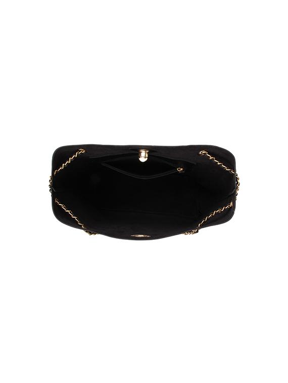 black leatherette (pu) regular handbag - 17451075 - Zoom Image - 3