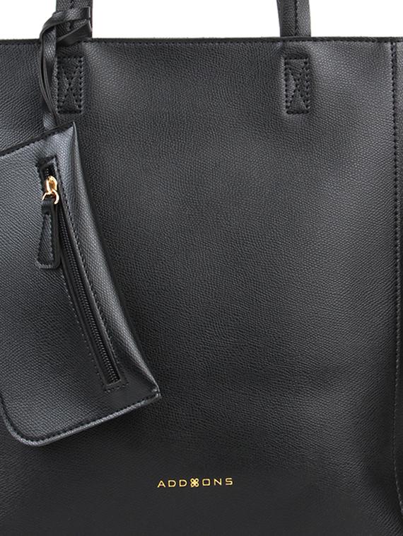 black leatherette (pu) regular handbag - 17451079 - Zoom Image - 4