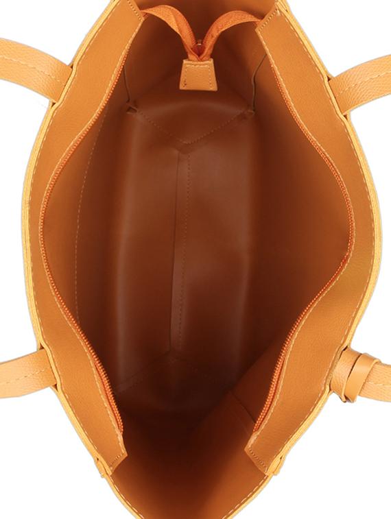 yellow leatherette (pu) regular handbag - 17451080 - Zoom Image - 3