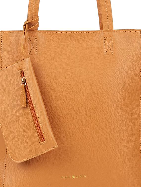 yellow leatherette (pu) regular handbag - 17451080 - Zoom Image - 4