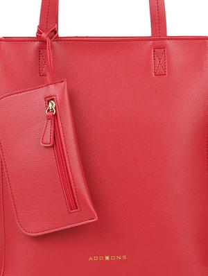 red leatherette (pu) regular handbag - 17451083 - Standard Image - 4