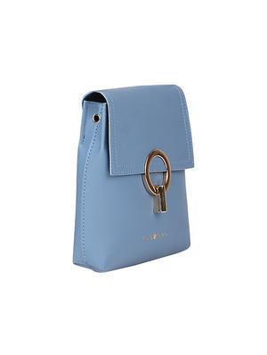 blue leatherette (pu) regular sling bag - 17451087 - Standard Image - 5