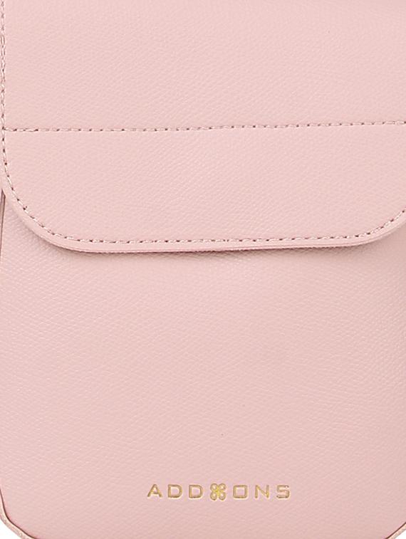 pink leatherette (pu) regular sling bag - 17451091 - Zoom Image - 4