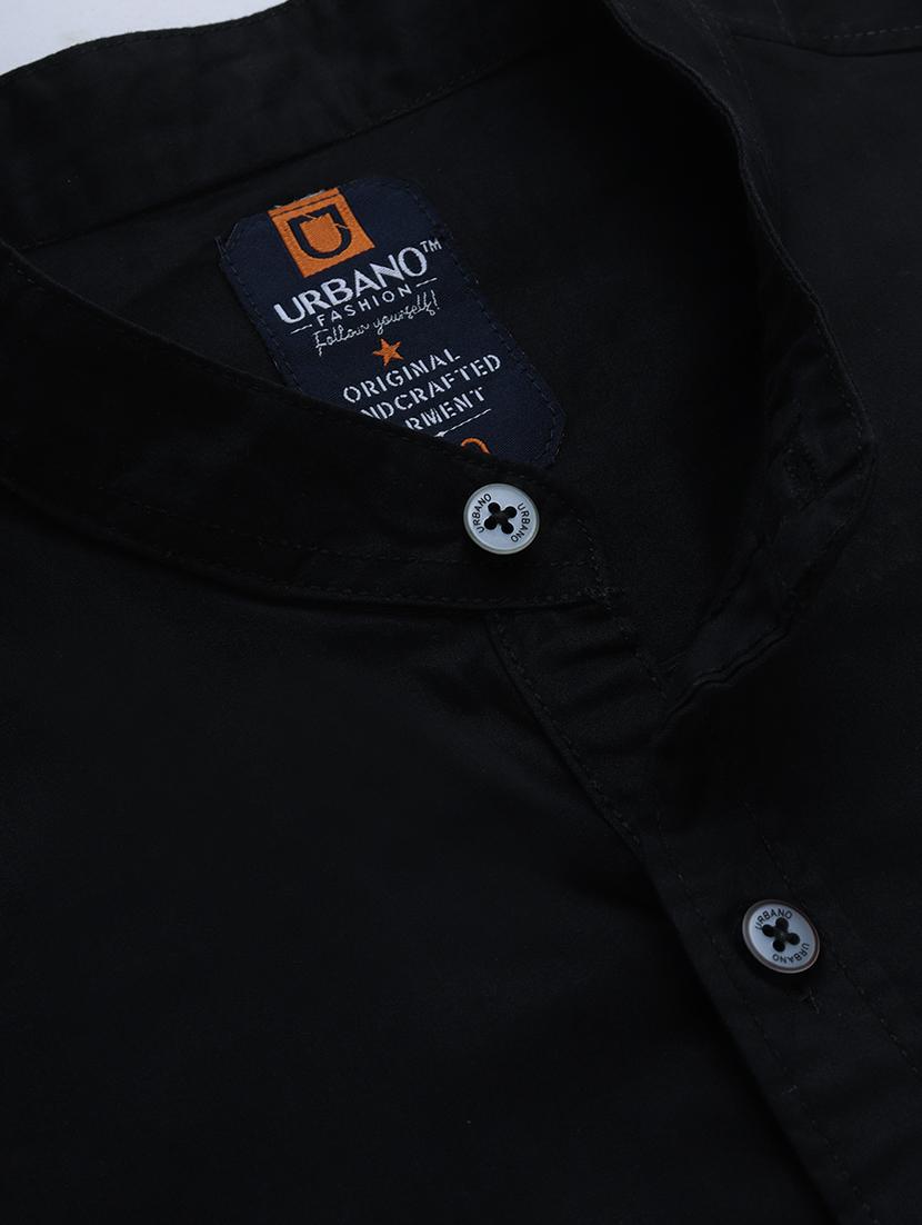 black solid casual shirt - 17451376 - Zoom Image - 5