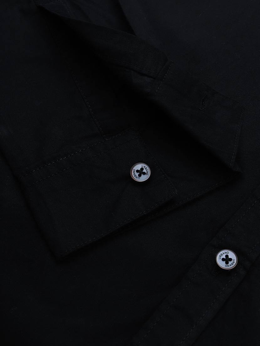 black solid casual shirt - 17451376 - Zoom Image - 6