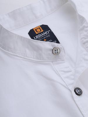 white solid casual shirt - 17451383 - Standard Image - 5