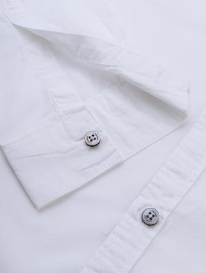 white solid casual shirt - 17451383 - Standard Image - 6